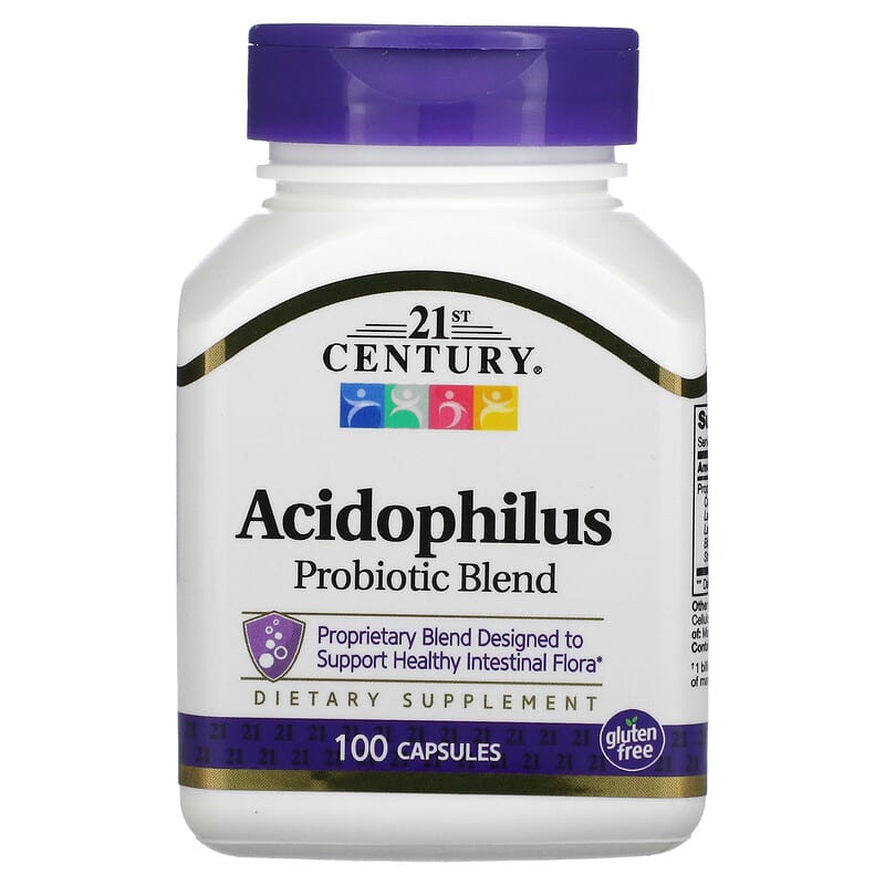 21st Century Acidophilus Probiotic Blend 100 Capsules 1 21st Century Acidophilus Probiotic Blend 100 Capsules 740985213391