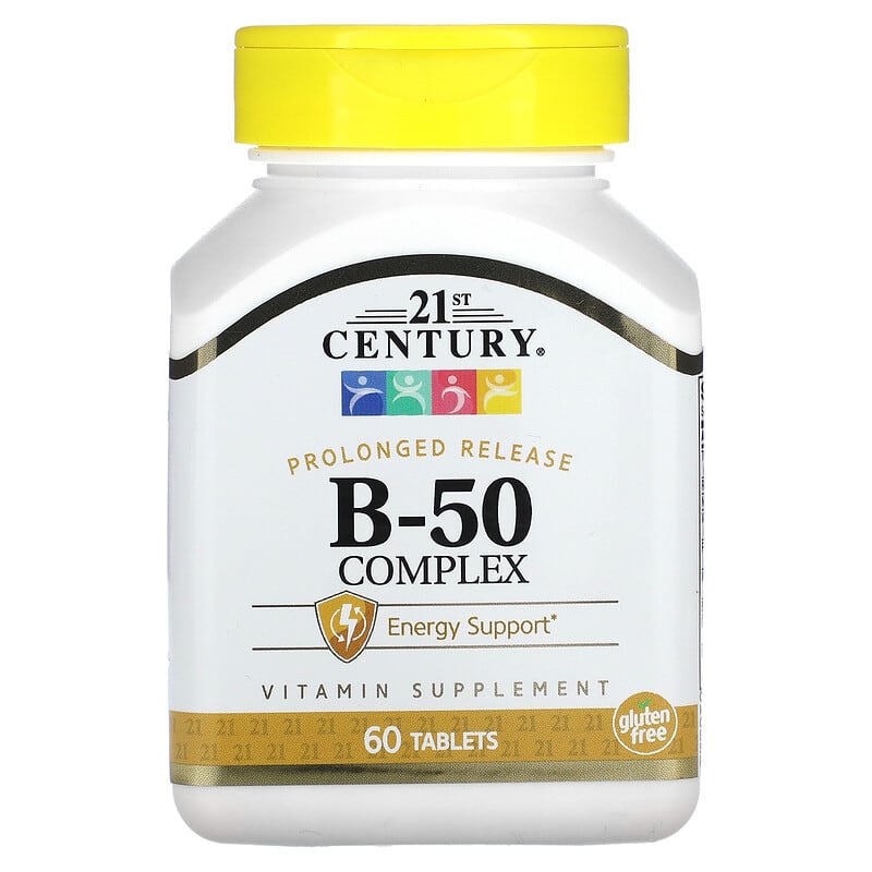 21st Century B-50 Complex Prolonged Release 60 viên 1 21st Century B-50 Complex Prolonged Release 60 Tablets 740985222515