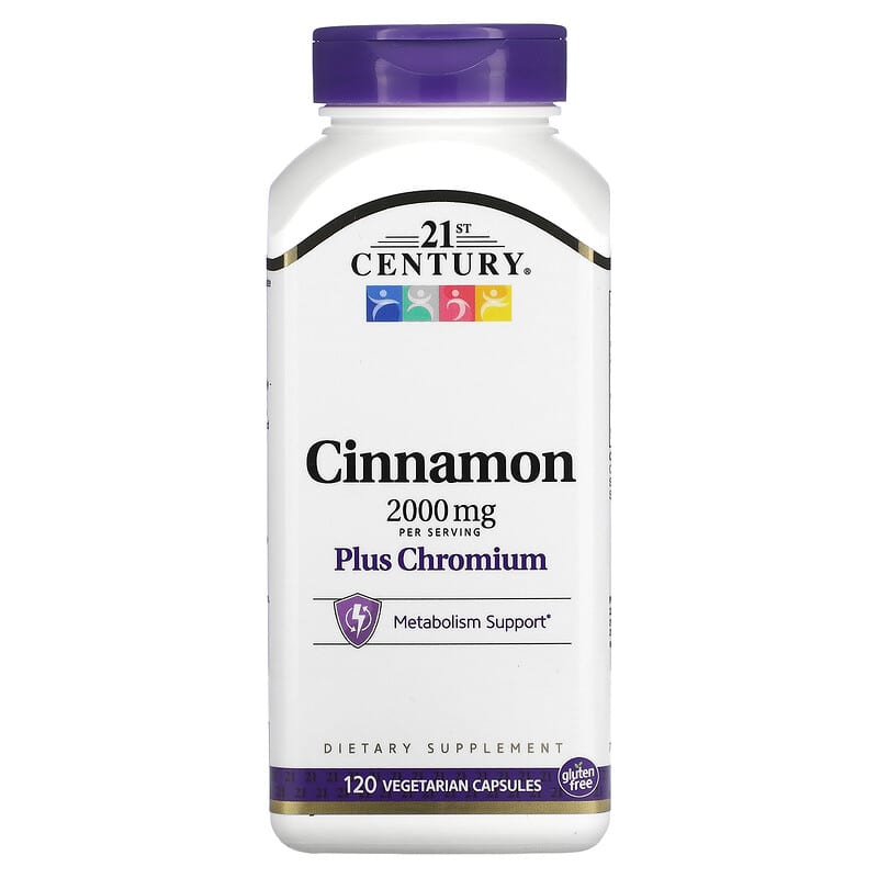 21st Century Cinnamon Plus Chromium 500 mg 120 viên 1 21st Century Cinnamon Plus Chromium 500 mg 120 Vegetarian Capsules 740985273838