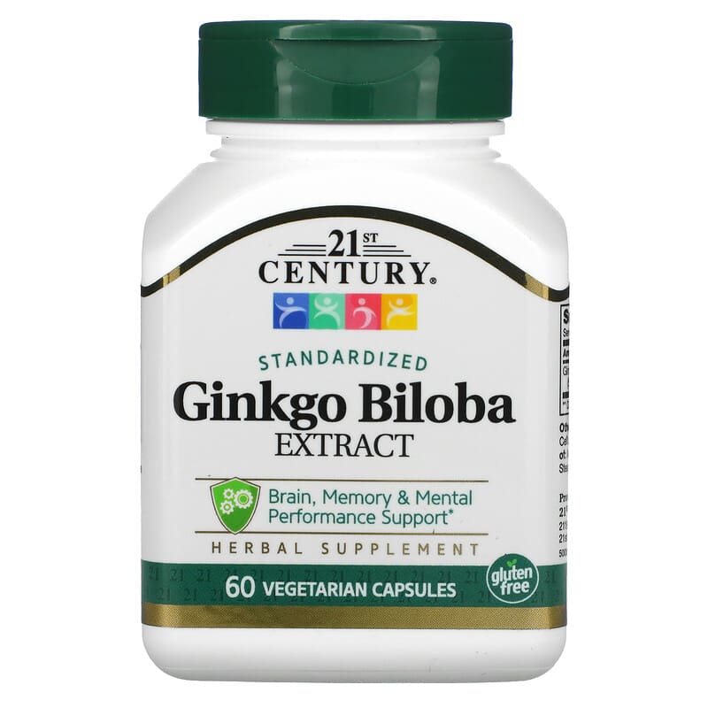 21st Century Ginkgo Biloba Extract Standardized 60 Vegetarian Capsules 1 21st Century Ginkgo Biloba Extract Standardized 60 Vegetarian Capsules 740985212493