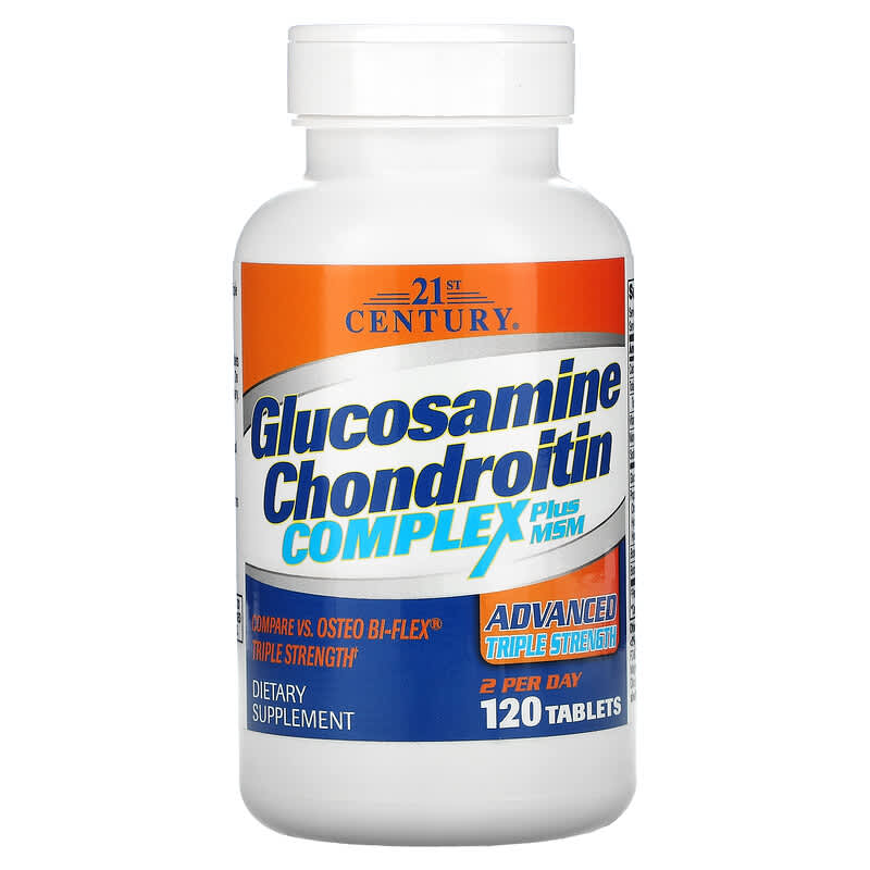 21st Century Glucosamine Chondroitin Complex Plus MSM Advanced Triple Strength 120 Tablets 1 21st Century Glucosamine Chondroitin Complex Plus MSM Advanced Triple Strength 120 Tablets 740985274385