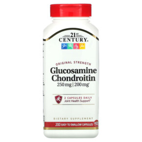 21st Century Glucosamine / Chondroitin Original Strength 250 mg / 200 mg 200 Easy to Swallow Capsules 740985216903