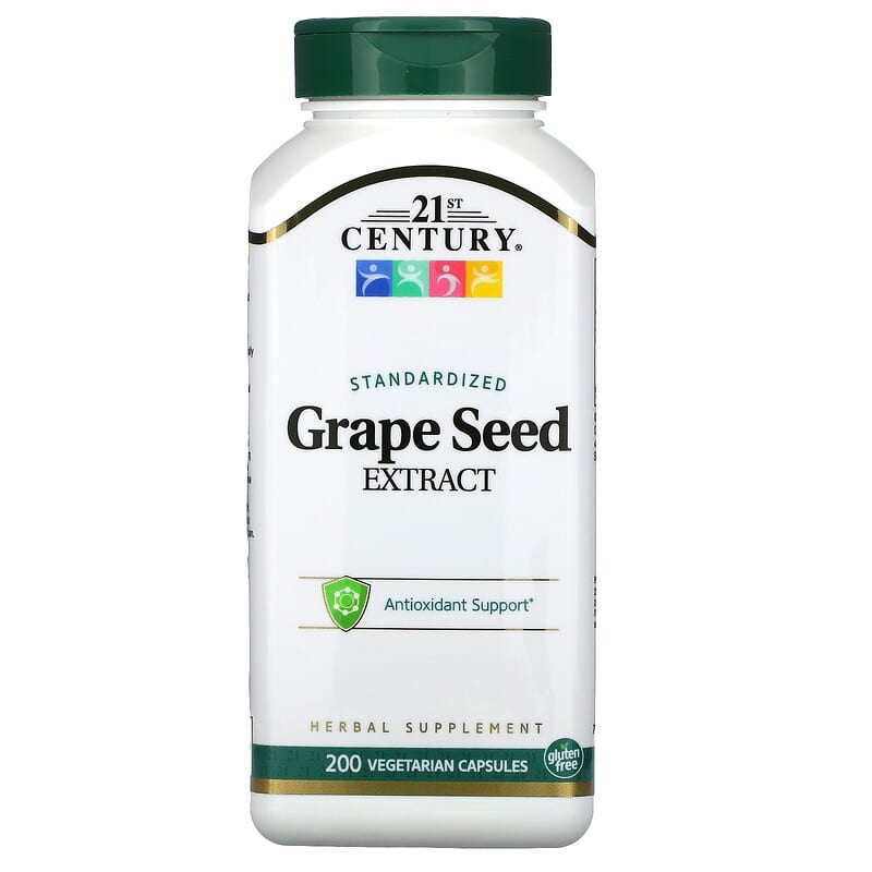 21st Century Grape Seed Extract Standardized 200 Vegetarian Capsules 1 21st Century Grape Seed Extract Standardized 200 Vegetarian Capsules 740985219560