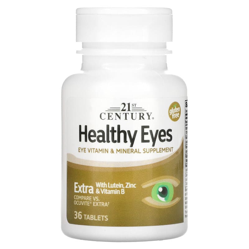 21st Century Healthy Eyes Extra With Lutein Zinc & Vitamin B 36 Tablets 1 21st Century Healthy Eyes Extra With Lutein Zinc & Vitamin B 36 Tablets 740985274187