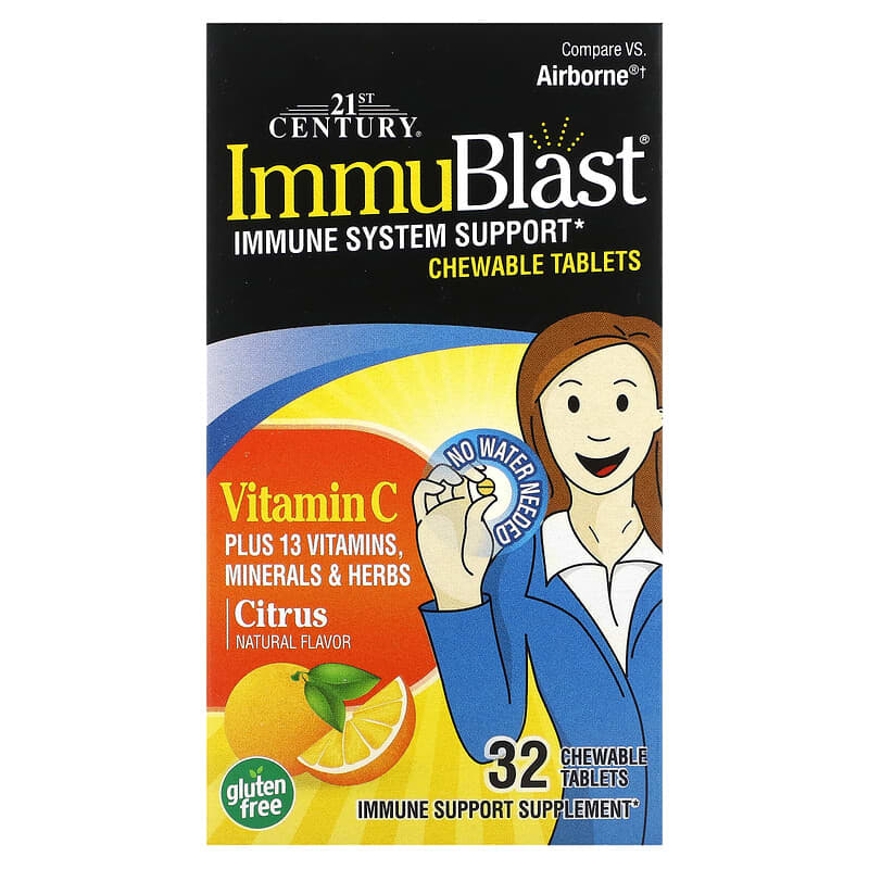 21st Century ImmuBlast Vitamin C Citrus 32 Chewable Tablets 1 21st Century ImmuBlast Vitamin C Citrus 32 Chewable Tablets 740985276969