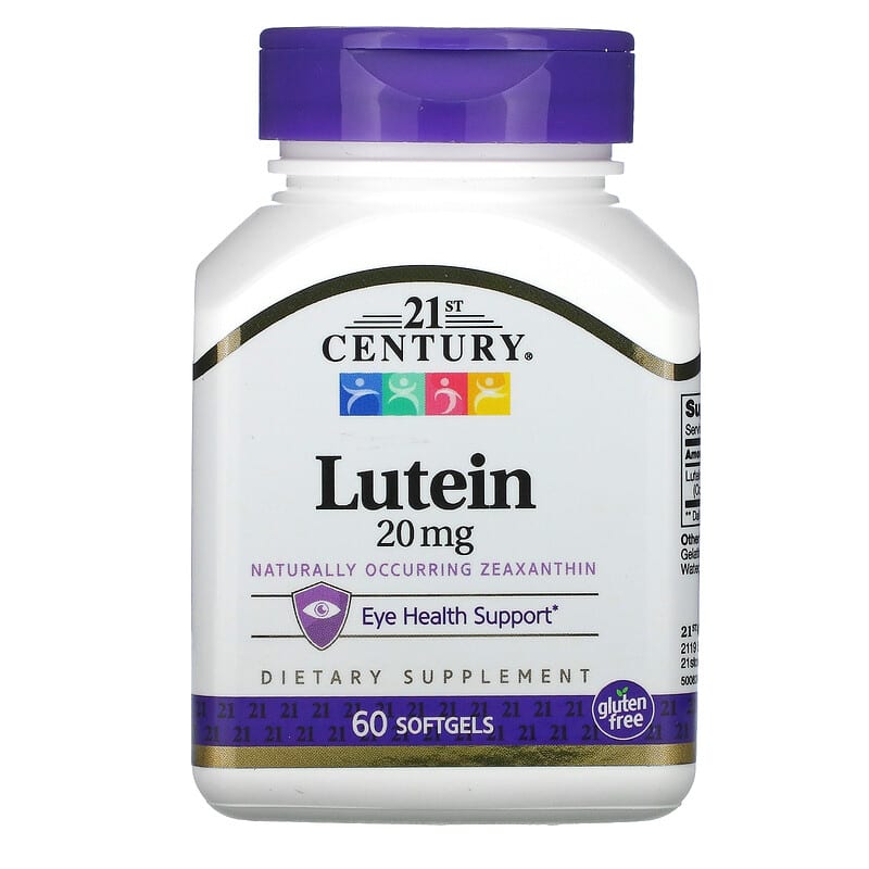 21st Century Lutein 20 mg 60 Softgels 1 21st Century Lutein 20 mg 60 Softgels 740985270738