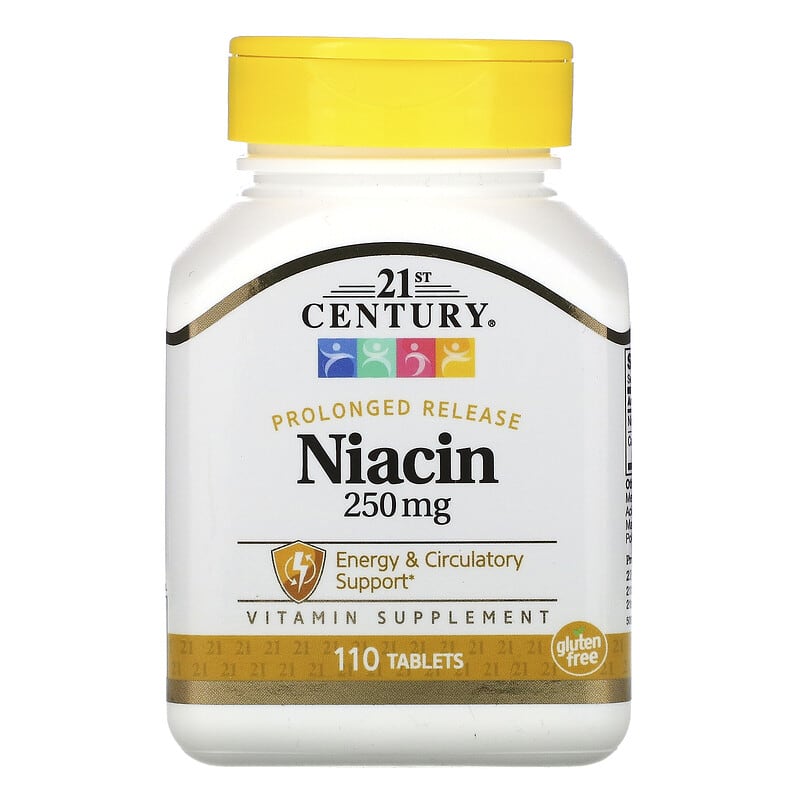 21st Century Prolonged Release Niacin 250 mg 110 viên 1 21st Century Niacin Prolonged Release 250 mg 110 Tablets 740985228494