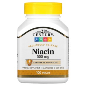 21st Century Niacin Prolonged Release 500 mg 100 Tablets 740985274743