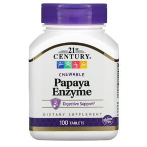 21st Century Papaya Enzyme Chewable 100 Tablets 740985226629