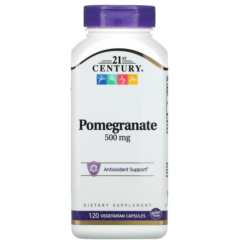 21st Century Pomegranate 500 mg 120 viên 1 21st Century Pomegranate 500 mg 120 Vegetarian Capsules 740985270677