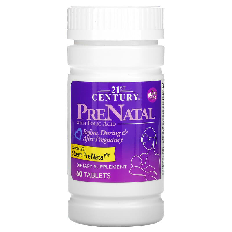 21st Century PreNatal with Folic Acid 60 Tablets 1 21st Century PreNatal with Folic Acid 60 Tablets 740985273104