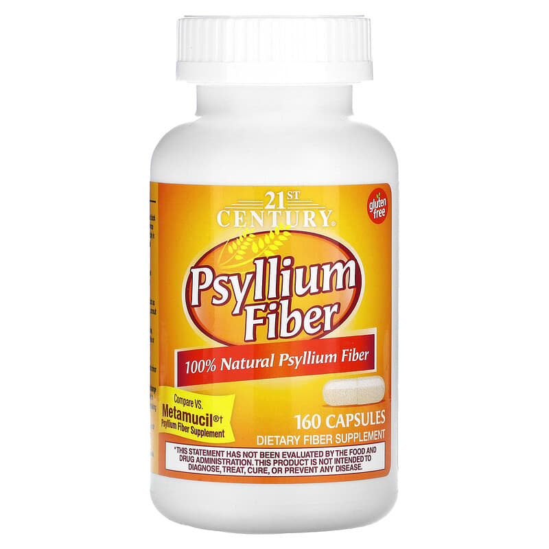 21st Century Psyllium Fiber 160 Capsules 1 21st Century Psyllium Fiber 160 Capsules 740985270240