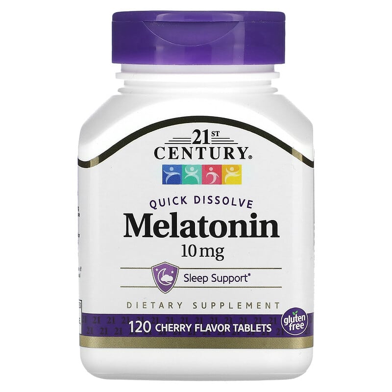 21st Century Quick Dissolve Melatonin Cherry Flavor 10 mg 120 viên 1 21st Century Quick Dissolve Melatonin Cherry 10 mg 120 Tablets 740985275030