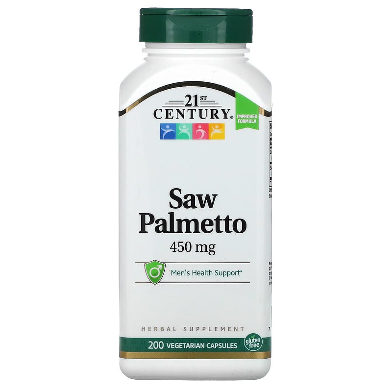 21st Century Saw Palmetto 450 mg 200 viên 1 21st Century Saw Palmetto 450 mg 200 Vegetarian Capsules 740985216897