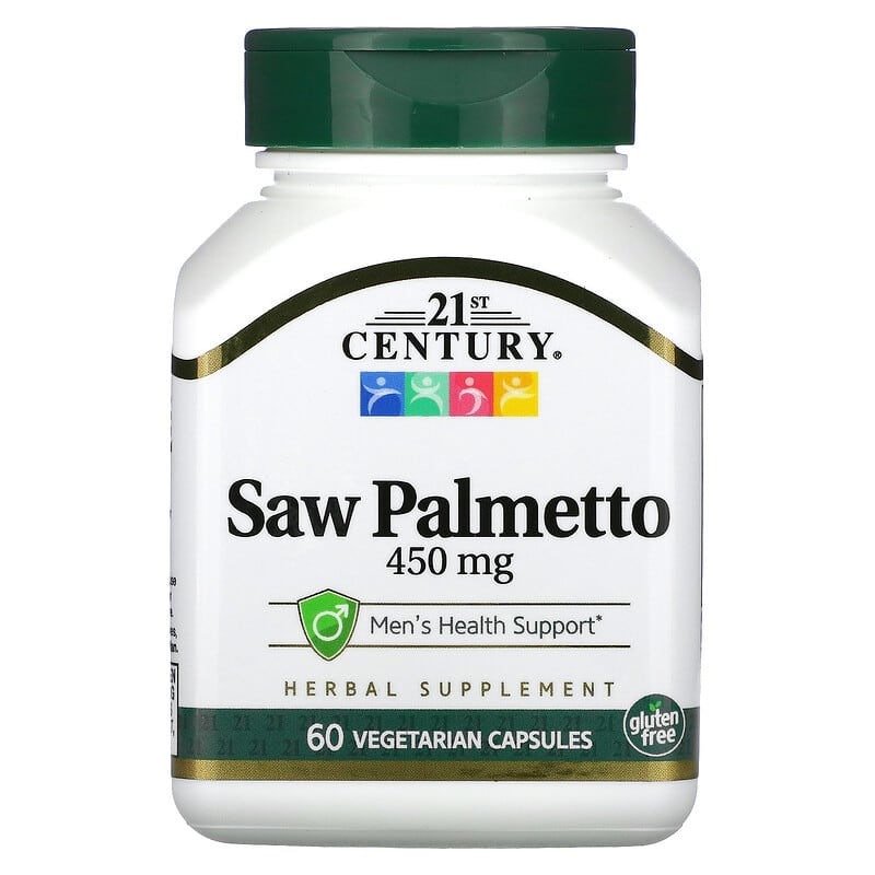 21st Century Saw Palmetto 450 mg 60 viên 1 21st Century Saw Palmetto 450 mg 60 Vegetarian Capsules 740985212288