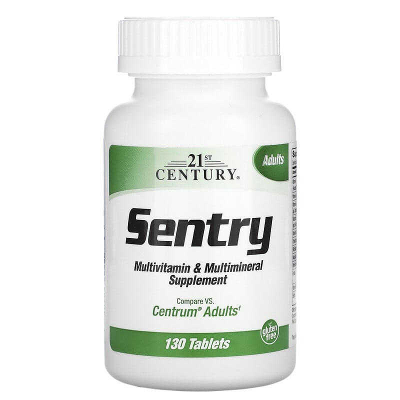 21st Century Sentry Adults Multivitamin & Multimineral Supplement 130 viên 1 21st Century Sentry Adults Multivitamin & Multimineral Supplement 130 Tablets 740985223802