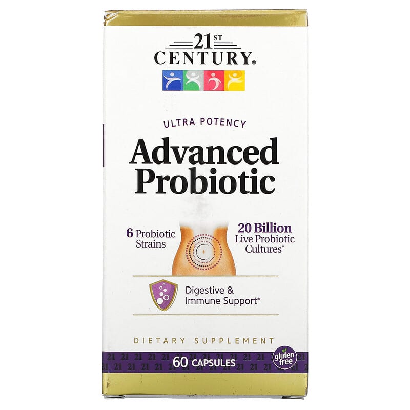 21st Century Ultra Potency Advanced Probiotic 60 Capsules 1 21st Century Ultra Potency Advanced Probiotic 60 Capsules 740985275054