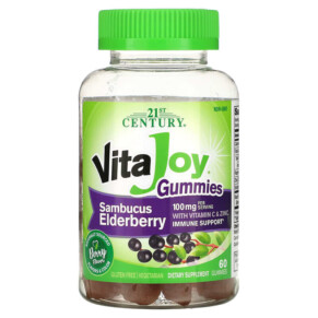 21st Century VitaJoy Gummies Sambucus Elderberry 60 Vegetarian Gummies 740985280171