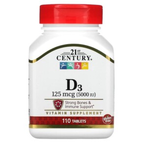 21st Century Vitamin D3 125 mcg (5.000 IU) 110 Tablets 740985272886