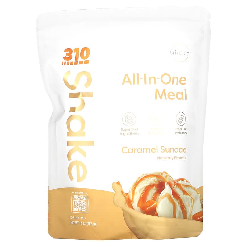 310 Nutrition All-In-One Meal Shake Caramel Sundae 14.4 oz (407.4 g) 1 310 Nutrition All-In-One Meal Shake Caramel Sundae 14.4 oz (407.4 g) 810018832117