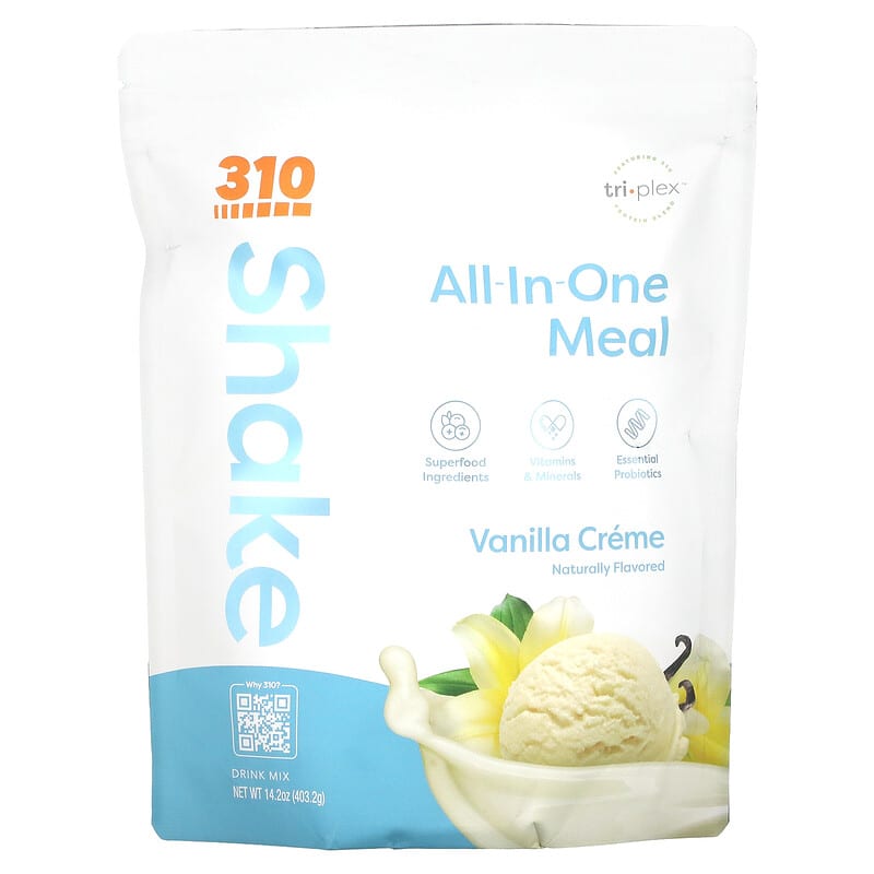 310 Nutrition All-In-One Meal Shake Vanilla Creme 14.2 oz (403.2 g) 1 310 Nutrition All-In-One Meal Shake Vanilla Creme 14.2 oz (403.2 g) 810018832087