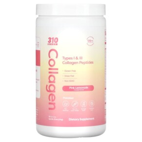 310 Nutrition Collagen Types I & III Collagen Peptides Pink Lemonade 13.1 oz (372 g) 810018832131