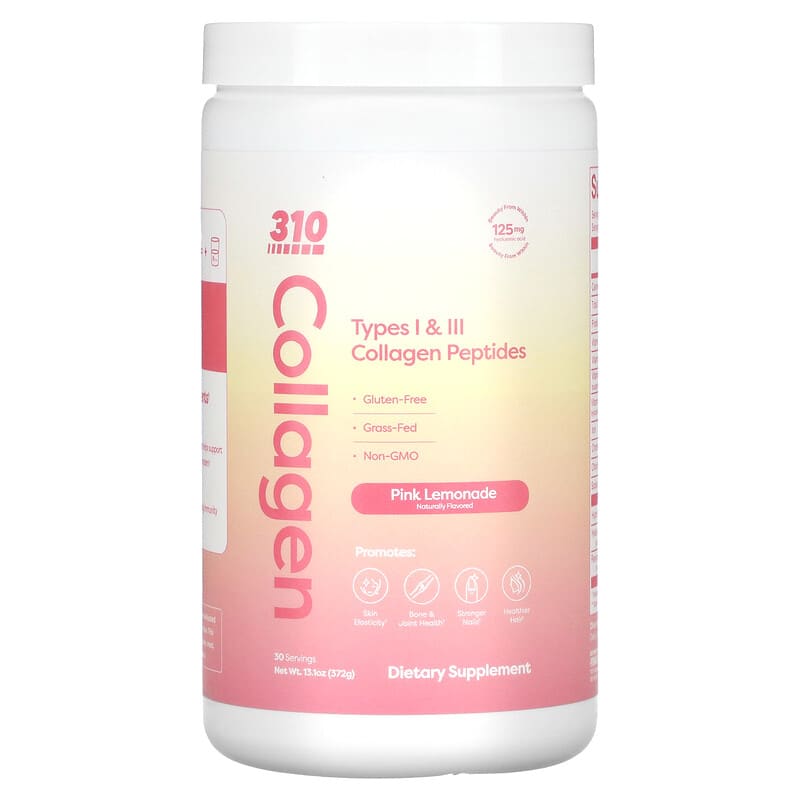 310 Nutrition Collagen Types I & III Collagen Peptides Pink Lemonade 13.1 oz (372 g) 1 310 Nutrition Collagen Types I & III Collagen Peptides Pink Lemonade 13.1 oz (372 g) 810018832131