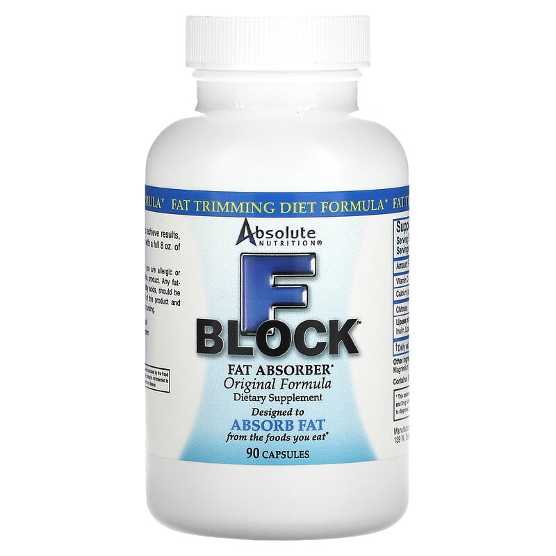 Absolute Nutrition FBlock Fat Absorber Original Formula 90 viên 1 Absolute Nutrition FBlock Fat Absorber Original Formula 90 Capsules 708235088533