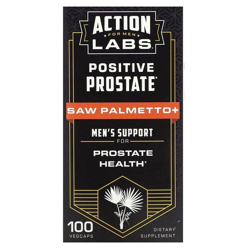 Action Labs Positive Prostate Saw Palmetto Men's Support 100 VegCaps 1 Action Labs Positive Prostate Saw Palmetto Men's Support 100 VegCaps 047868488809