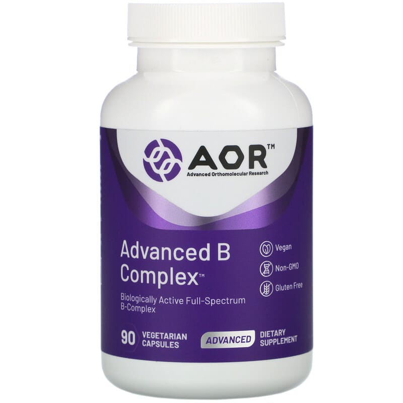 Advanced Orthomolecular Research AOR Advanced B Complex 90 viên 1 Advanced Orthomolecular Research AOR Advanced B Complex 90 Vegetarian Capsules 624917081671