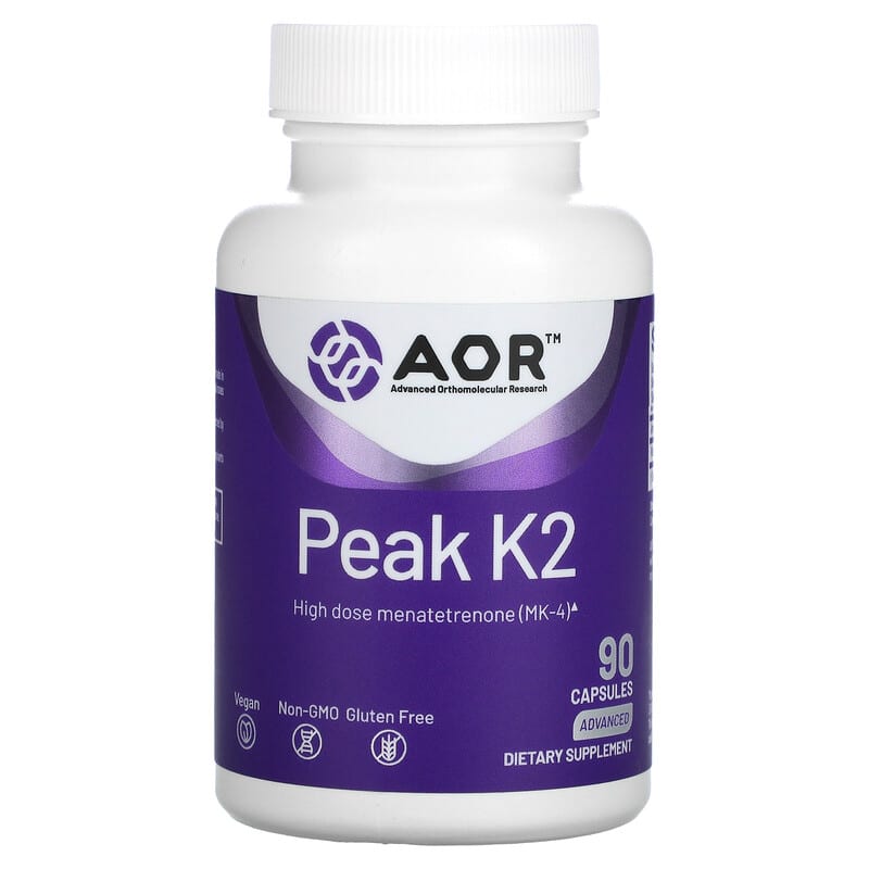 Advanced Orthomolecular Research AOR Peak K2 90 viên 1 Advanced Orthomolecular Research AOR Peak K2 90 Capsules 624917080070