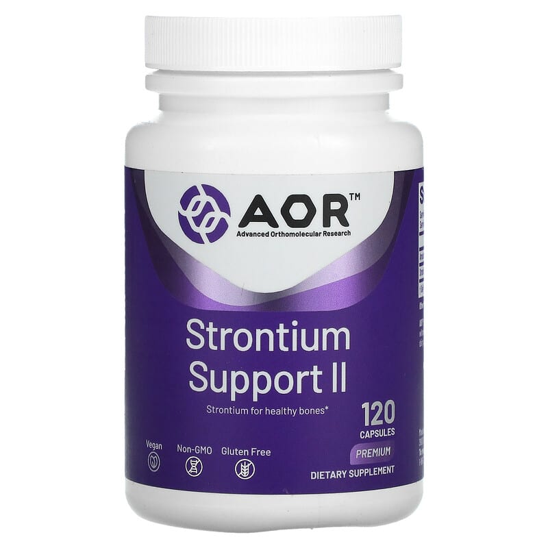 Advanced Orthomolecular Research AOR Strontium Support II 120 viên 1 Advanced Orthomolecular Research AOR Strontium Support II 120 Capsules 624917082043