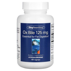 Allergy Research Group Ox Bile 125 mg 180 Vegicaps 713947763708