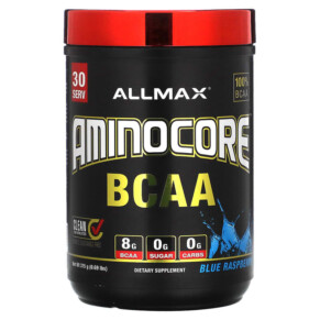 ALLMAX AMINOCORE BCAA Blue Raspberry 0.69 lbs (315 g) 665553228600