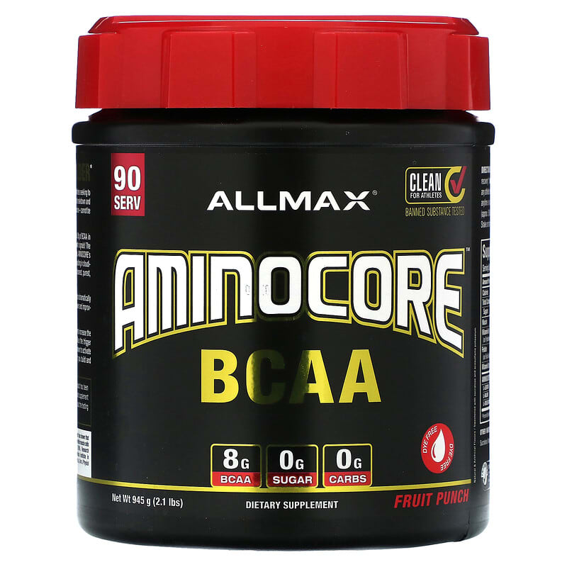 ALLMAX AMINOCORE BCAA Fruit Punch 2.1 lbs (945 g) 1 ALLMAX AMINOCORE BCAA Fruit Punch 2.1 lbs (945 g) 665553228730