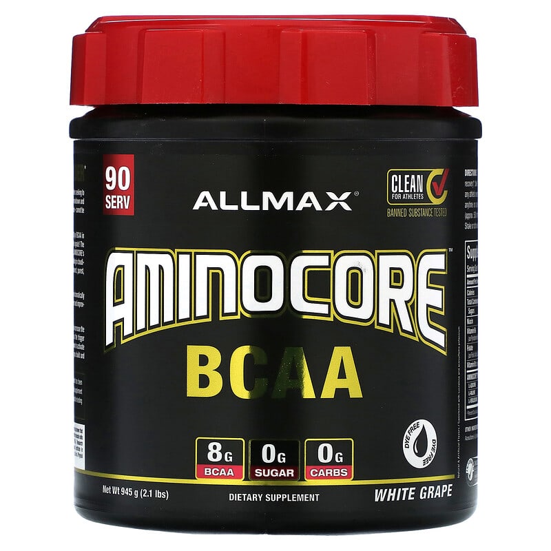 ALLMAX AMINOCORE BCAA White Grape 2.1 lbs (945 g) 1 ALLMAX AMINOCORE BCAA White Grape 2.1 lbs (945 g) 665553228754