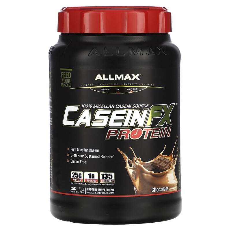 ALLMAX CaseinFX 100% Casein Micellar Protein Chocolate 2 lbs (907 g) 1 ALLMAX CaseinFX 100% Casein Micellar Protein Chocolate 2 lbs (907 g) 665553202150