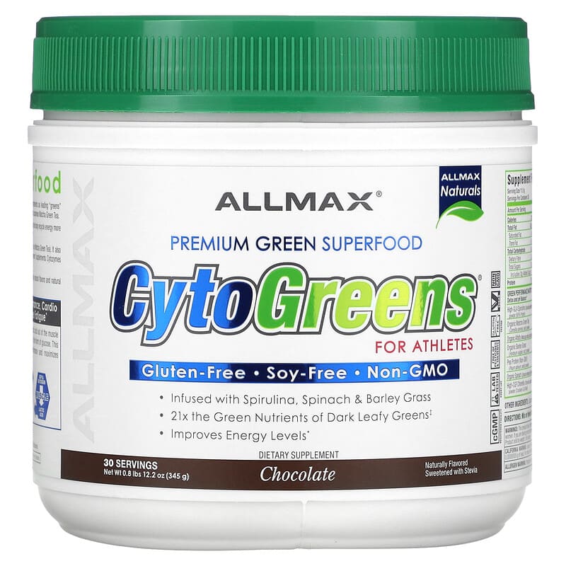 ALLMAX CytoGreens For Athletes Chocolate 0.8 lbs (345 g) 1 ALLMAX CytoGreens For Athletes Chocolate 0.8 lbs (345 g) 665553227597