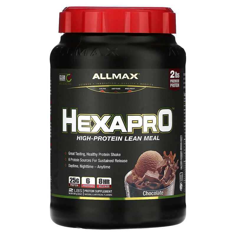 ALLMAX Hexapro High-Protein Lean Meal Chocolate 2 lbs (907 g) 1 ALLMAX Hexapro High-Protein Lean Meal Chocolate 2 lbs (907 g) 665553228457