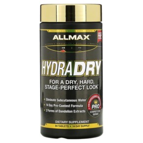 ALLMAX HydraDry Ultra-Potent Diuretic + Electrolyte Stabilizer 84 Tablets 665553229171