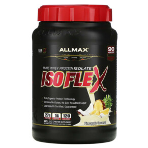 ALLMAX Isoflex Pure Whey Protein Isolate (WPI Ion-Charged Particle Filtration) Pineapple Coconut 2 lbs (907 g) 665553224923
