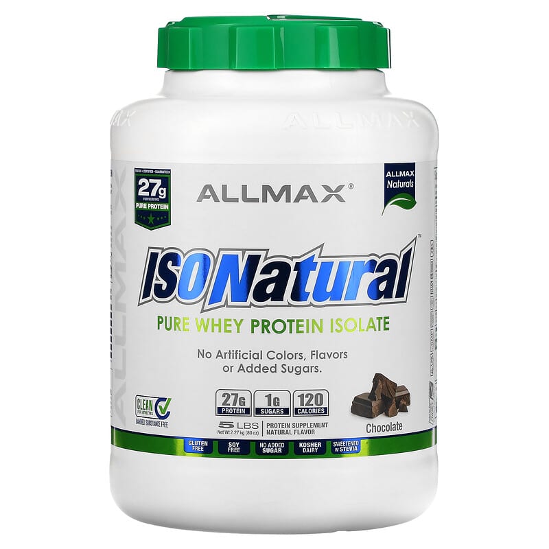 ALLMAX IsoNatural Pure Whey Protein Isolate Chocolate 5 lbs (2.27 kg) 1 ALLMAX IsoNatural Pure Whey Protein Isolate Chocolate 5 lbs (2.27 kg) 665553223742