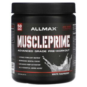 ALLMAX Muscle Prime Advanced Grade Pre-Workout White Raspberry 9.4 oz (266 g) 665553224022
