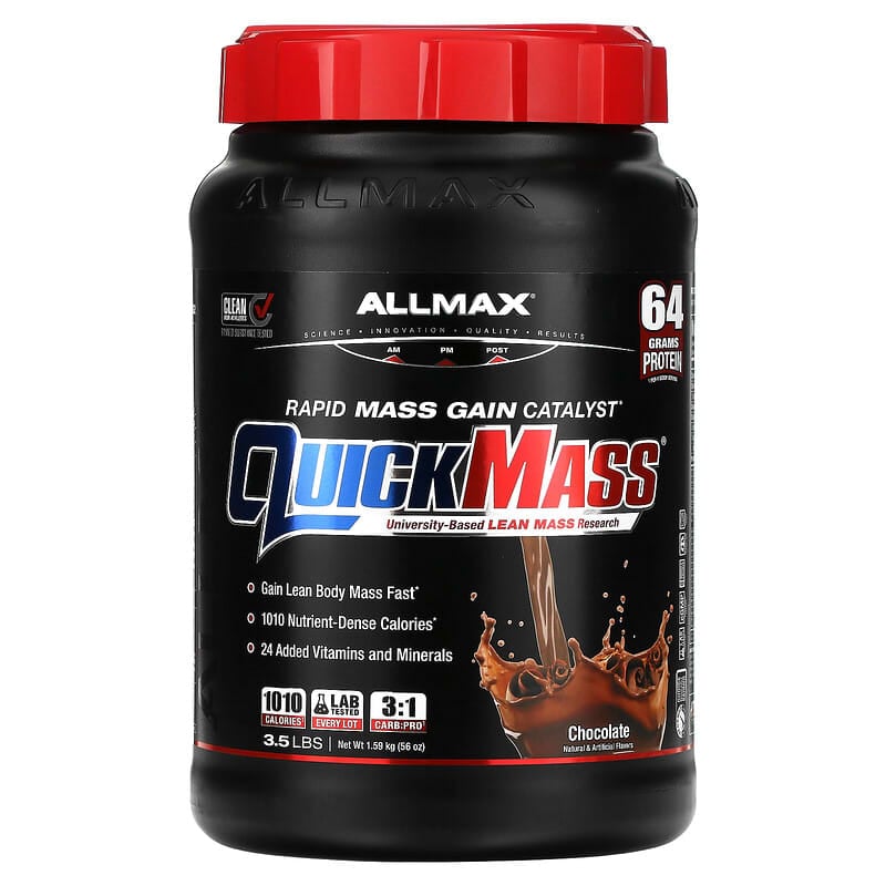ALLMAX QuickMass Rapid Mass Gain Catalyst Chocolate 3.5 lbs (1.59 kg) 1 ALLMAX QuickMass Rapid Mass Gain Catalyst Chocolate 3.5 lbs (1.59 kg) 665553229829