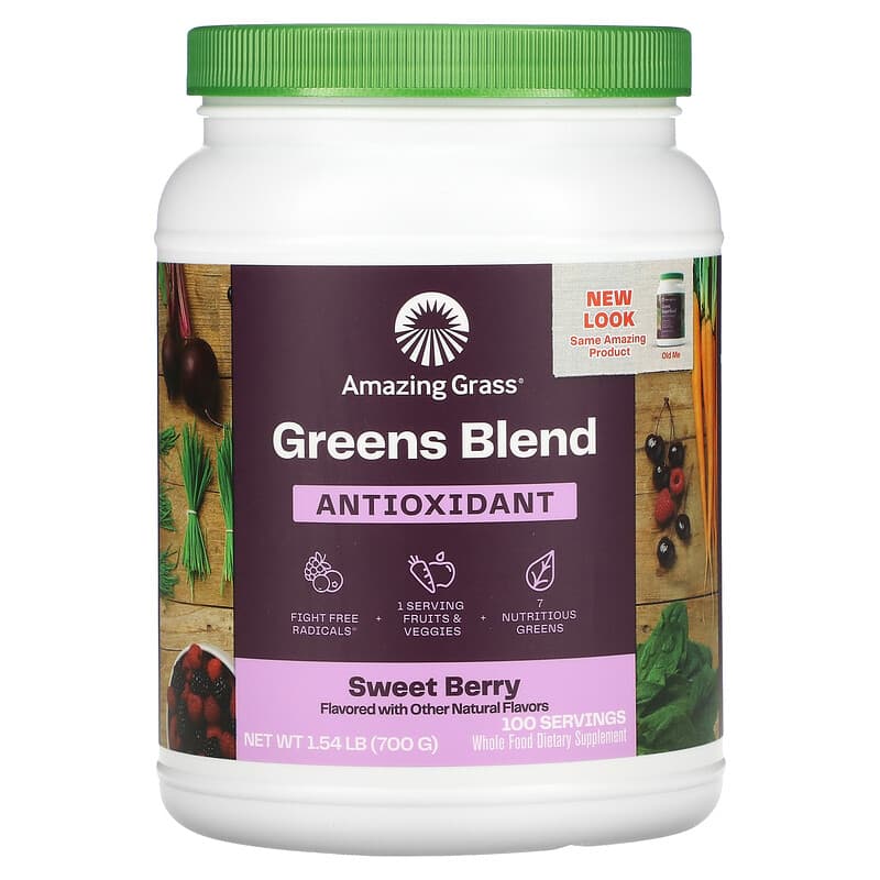 Amazing Grass Green Superfood Antioxidant Sweet Berry 24.7 oz (700 g) 1 Amazing Grass Green Blend Antioxidant Sweet Berry 1.54 lb (700 g) 829835000869