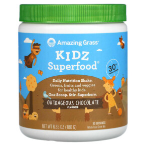 Amazing Grass Kidz Superfood Outrageous Chocolate 6.35 oz (180 g) 829835543731