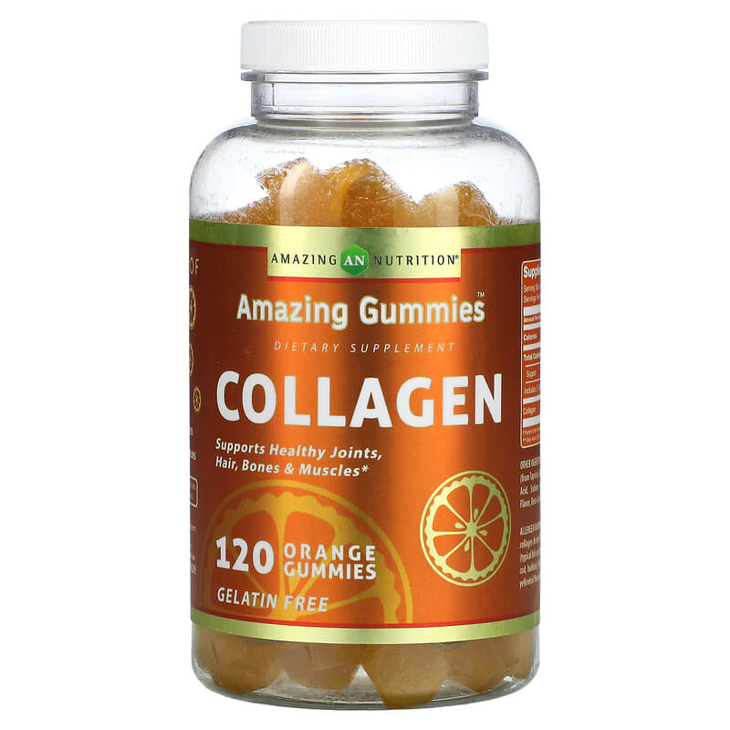 Amazing Nutrition Amazing Gummies Collagen Orange 120 Gummies 1 Amazing Nutrition Amazing Gummies Collagen Orange 120 Gummies 810180026529