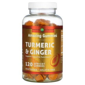 Amazing Nutrition Amazing Gummies Turmeric & Ginger Apricot 120 Gummies 810180026505