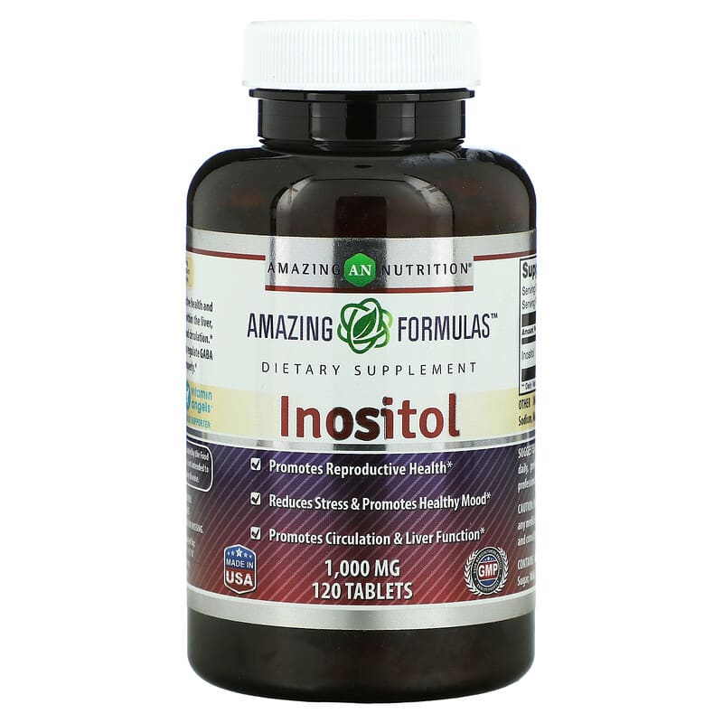 Amazing Nutrition Inositol 1,000 mg 120 viên 1 Amazing Nutrition Inositol 1.000 mg 120 Tablets 810180027182