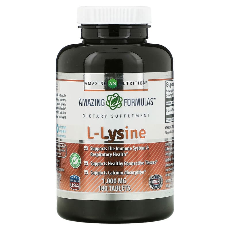 Amazing Nutrition L-Lysine 1.000 mg 180 Tablets 1 Amazing Nutrition L-Lysine 1.000 mg 180 Tablets 810180020947